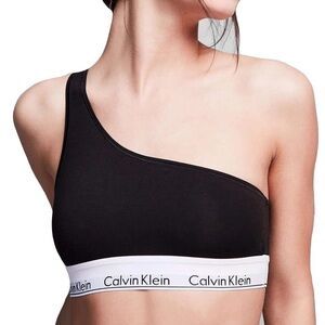 Calvin Klein Black One-Shoulder Bralette